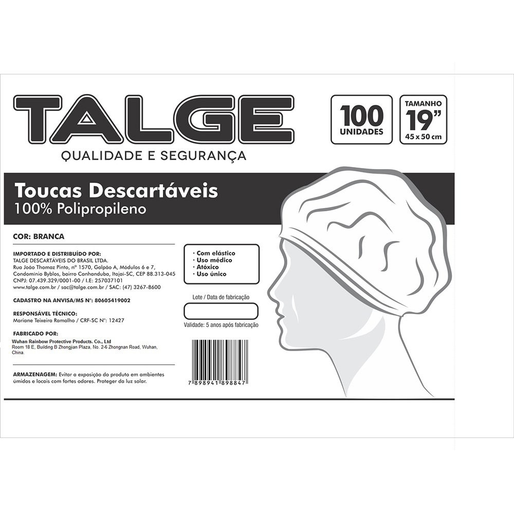 TOUCA DESCARTAVEIS TALGE C/100