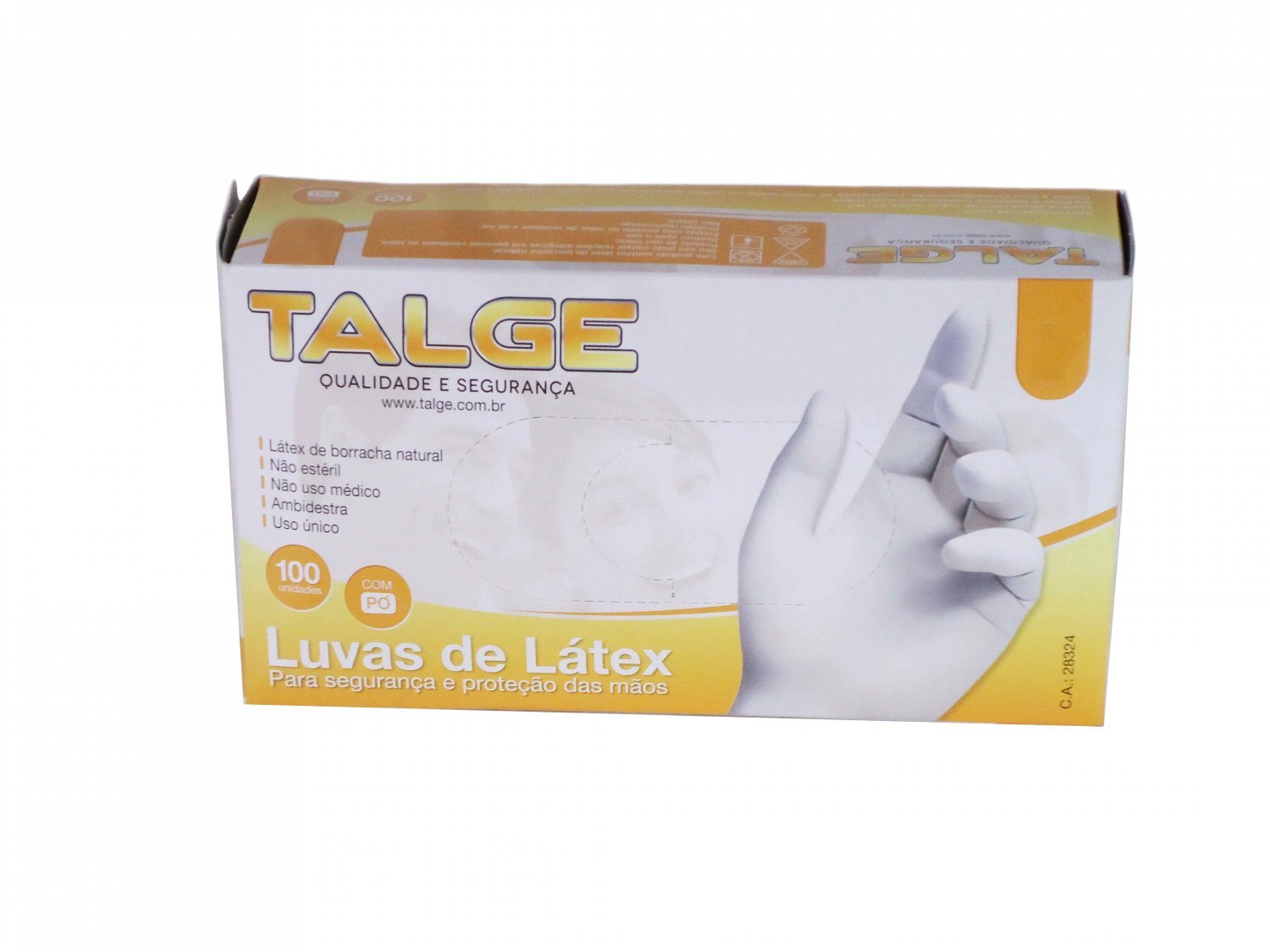 LUVAS DE LATEX M C/PO TALGE C/100